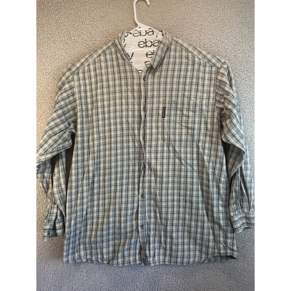 Columbia  Dress Shirt Mens XXL  Plaid‎  Long  Sleeve Button